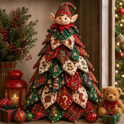 LAST DAY 50% OFF - DIY Quilted Christmas Tree Kit – Handmade Fabric Holiday Tabletop Tree Decor
