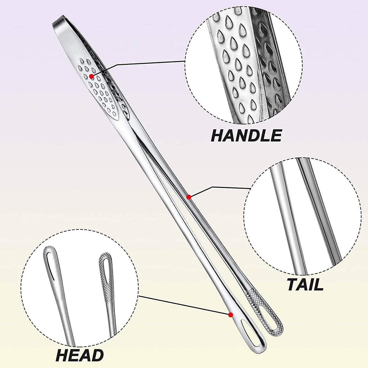 60K+ SOLD!Stainless Steel Grill Tongs