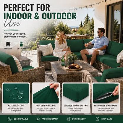 Stretch Sofa Cushion Covers — Only $9.99 Per Cover