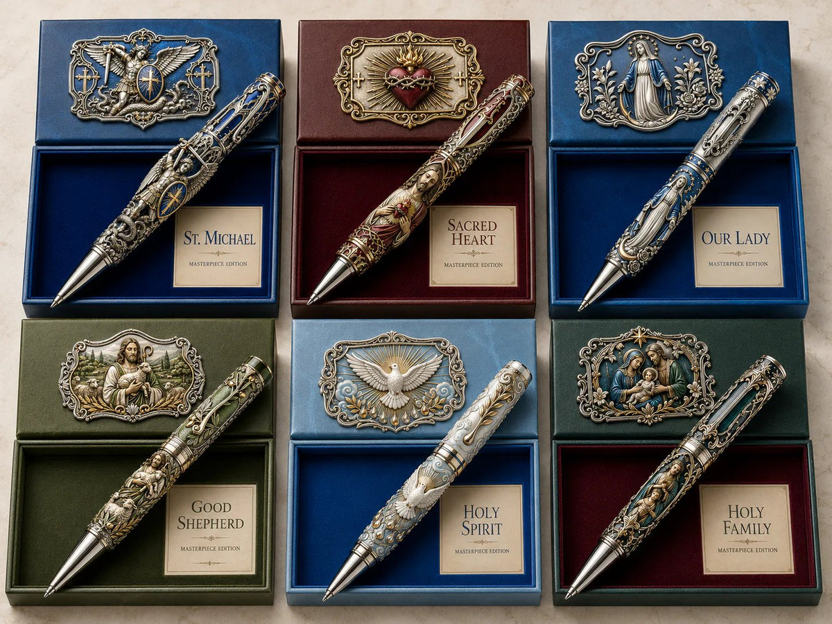 LAST DAY 49% OFF – Sacred Legacy Faith-Inspired Keepsake Pen Collection | 6 Devotional Designs for Prayer Journaling, Bible Study & Meaningful Christian Gifts