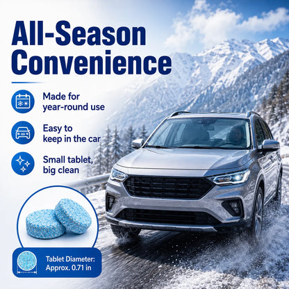 Windshield Washer Tablets — Drop, Dissolve & Drive Clear!