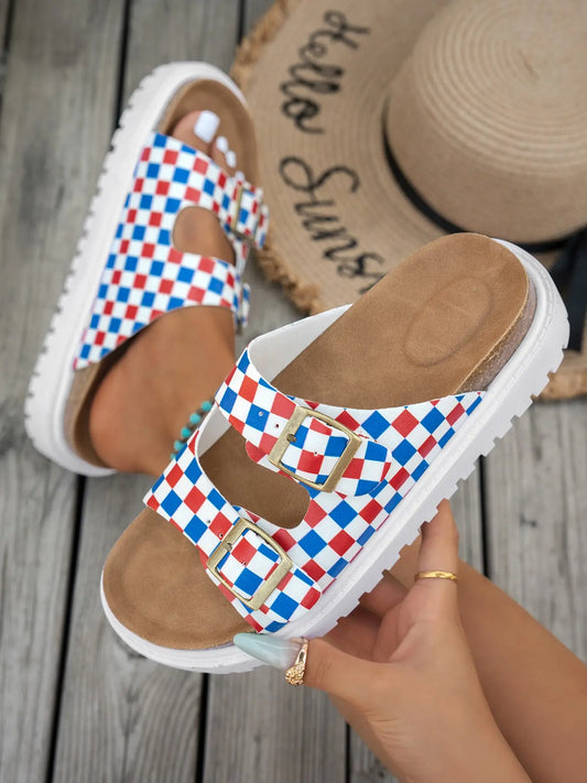 Women's Leopard Print Sandals – Adjustable Strap