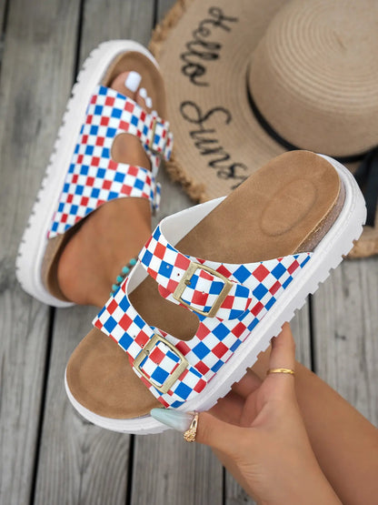 Women's Leopard Print Sandals – Adjustable Strap