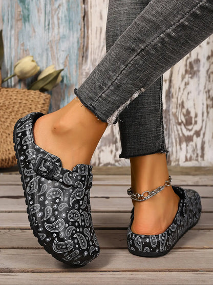 Women's Boho EVA Slides – Chunky Sole, Lightweight