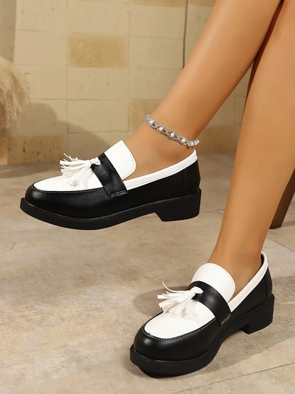 Women's Loafers – Low Heel, Slip-On, Tassel
