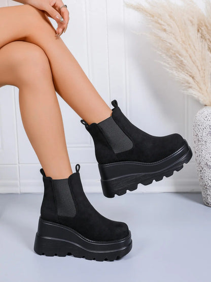 Women's Velvet Boots – High Heel, Non-Slip