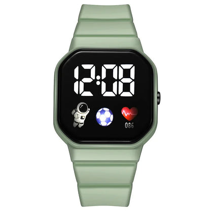Digital Sports Watch for Kids – Waterproof Silicone Strap with Backlit Dial and Stopwatch Function