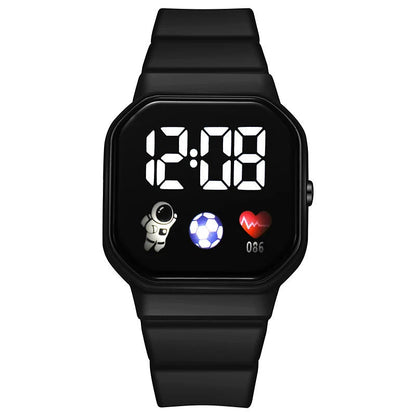 Digital Sports Watch for Kids – Waterproof Silicone Strap with Backlit Dial and Stopwatch Function