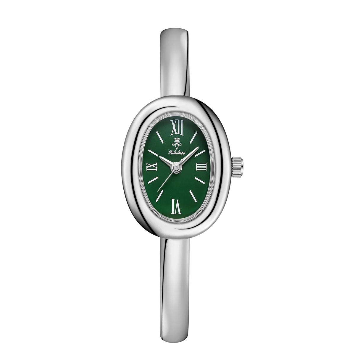 Elegant Oval Bangle Watch: Modern & Classic