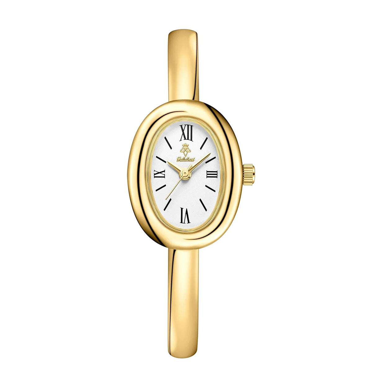 Elegant Oval Bangle Watch: Modern & Classic