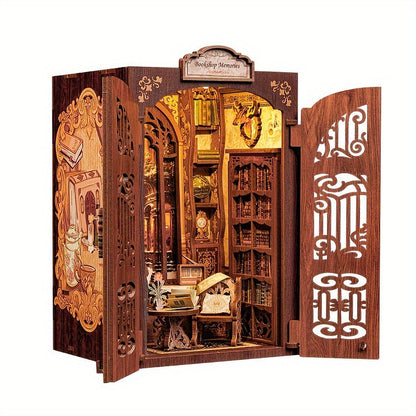 Miniature Owl Book Nook - 3D Wooden Craft Kit with Lights