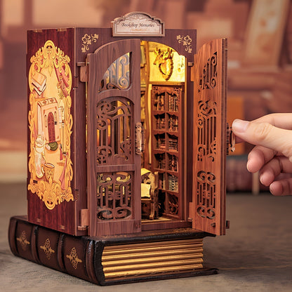 Miniature Owl Book Nook - 3D Wooden Craft Kit with Lights