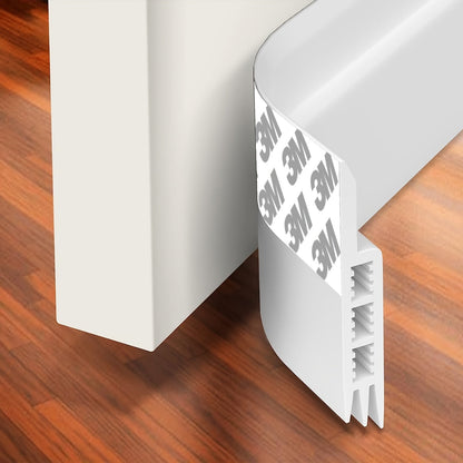 Draft Stopper for Door - Silicone Door Sweep with Strong Adhesive and Sound Insulation