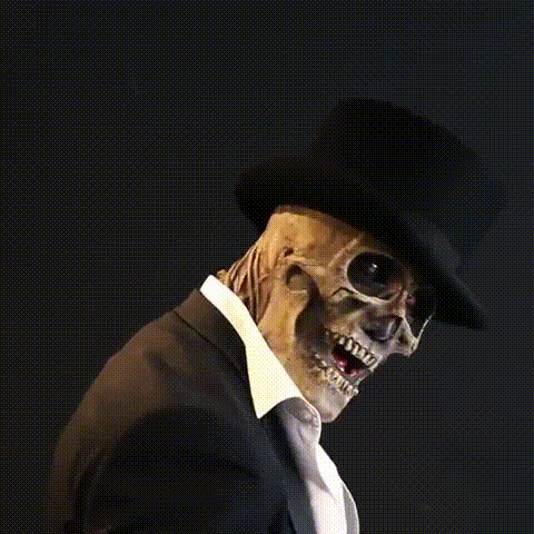 DREADSKULL – Realistic skeleton mask with hat for ultimate Halloween transformation