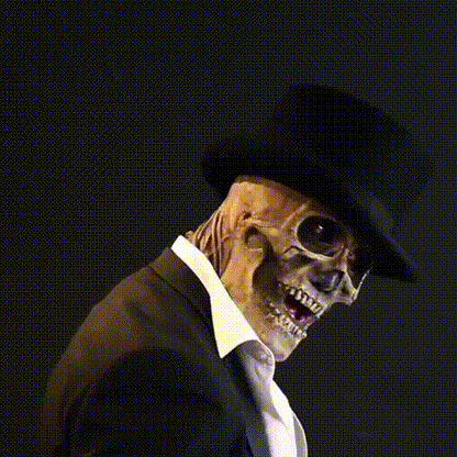 DREADSKULL – Realistic skeleton mask with hat for ultimate Halloween transformation