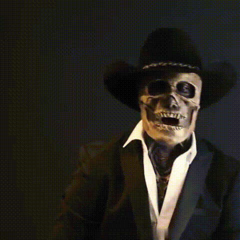 DREADSKULL – Realistic skeleton mask with hat for ultimate Halloween transformation