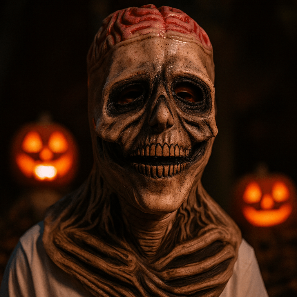 DREADSKULL – Realistic skeleton mask with hat for ultimate Halloween transformation