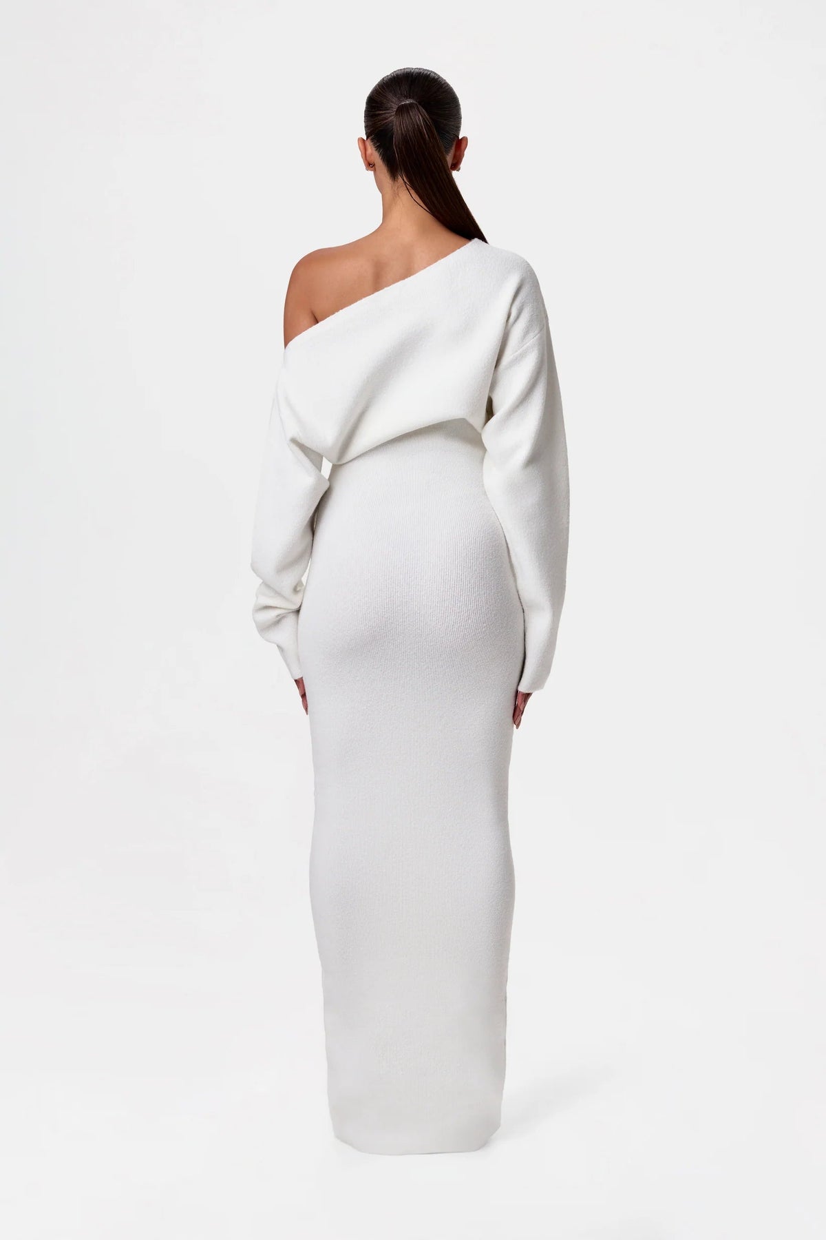 Relaxed Fit Off-Shoulder Knit Dress