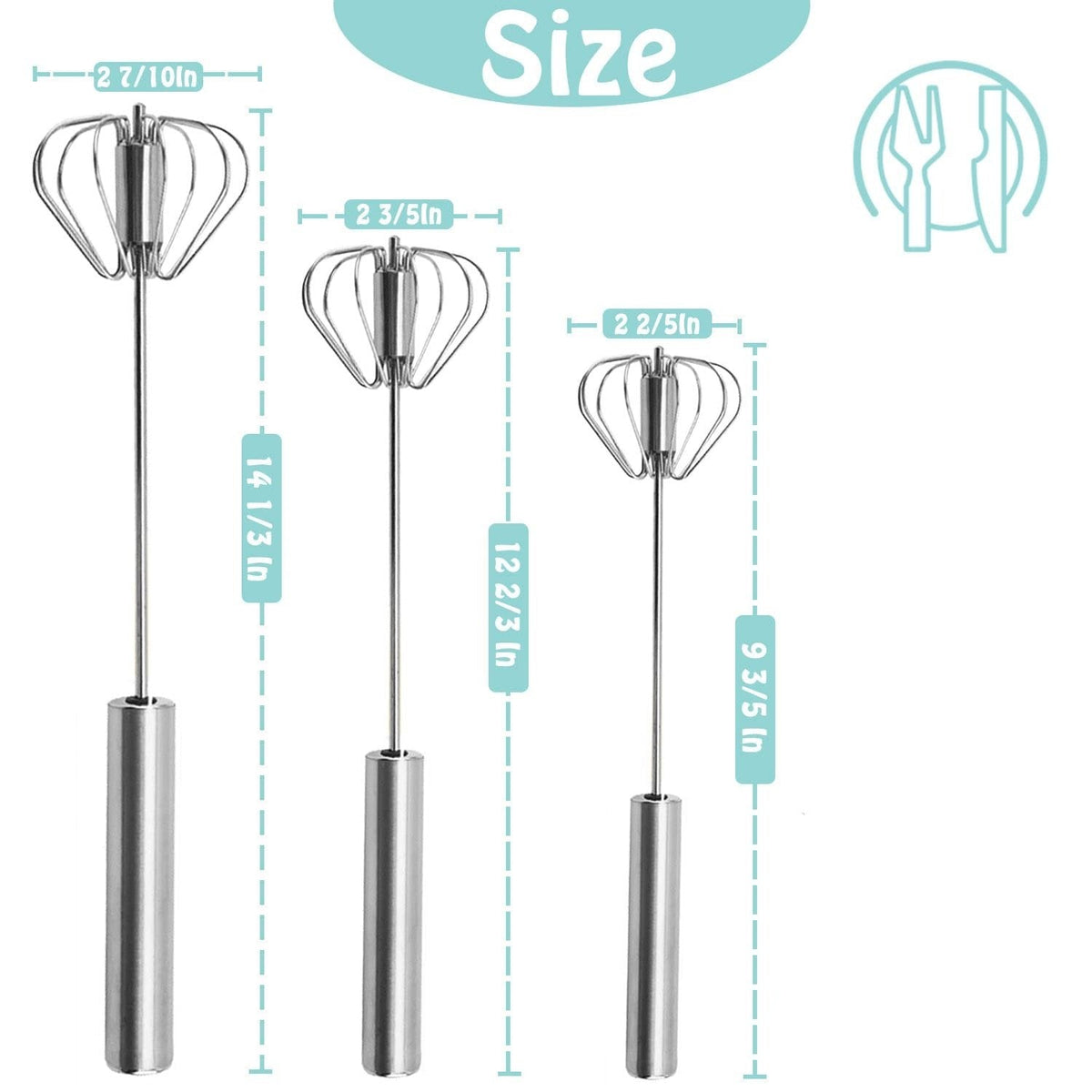 Hot Sale! Push Rotary Whisk Set – Mix Faster with Less Effort