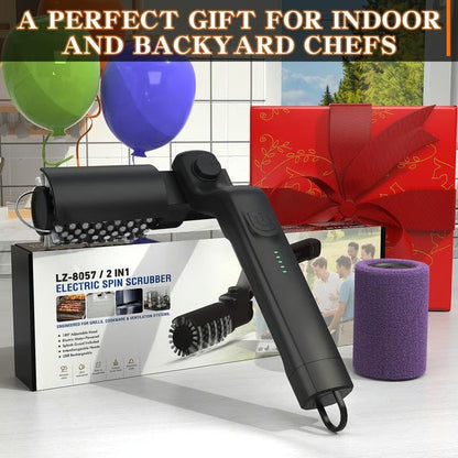 Electric BBQ Grill Brush : Motorized Power Scrubber for Effortless Cleaning
