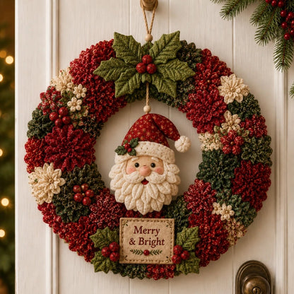 49% OFF Limited-Time Offer – 3D Fabric Poke Christmas Wreath DIY Kit