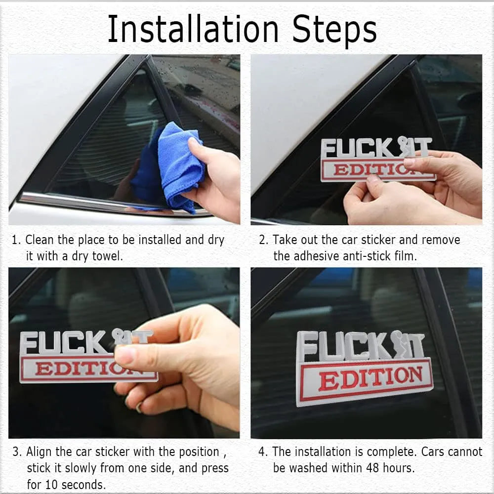 FUCK IT Edition Emblem | Car Decal Accessory