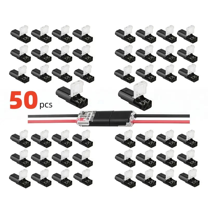 Flash Sale20K+ SOLD!Double-Wire Plug-in Connector Led Light Strip Connectors 2 Pin