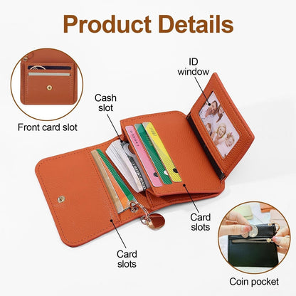 Compact RFID Wallet for Women – Fashionable Card Organizer & Coin Purse
