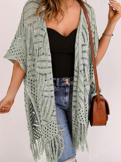 2026 Women's Lightweight Knit Cardigan Perfect for outdoor beach vacations and sun protection