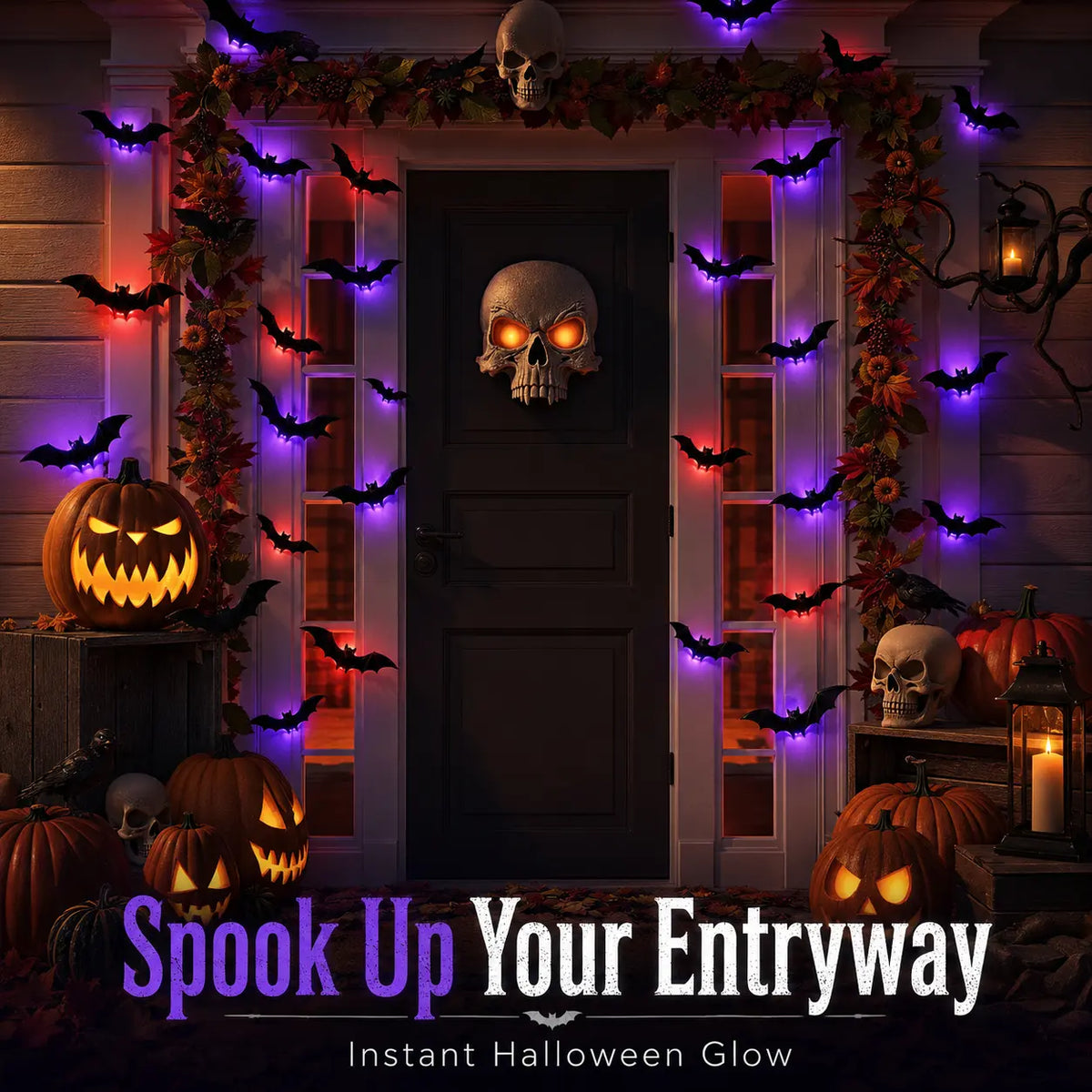Ready for Halloween? LED Glowing Bat Wall Lights for Spooky Day