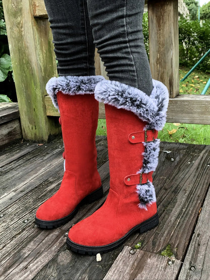 Women's Boots – Round Toe, Non-Slip