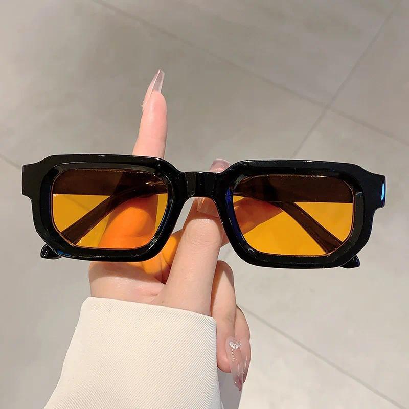 6 - Pack Vintage Rectangle Frame Sunglasses for Men & Women with UV400 Protection