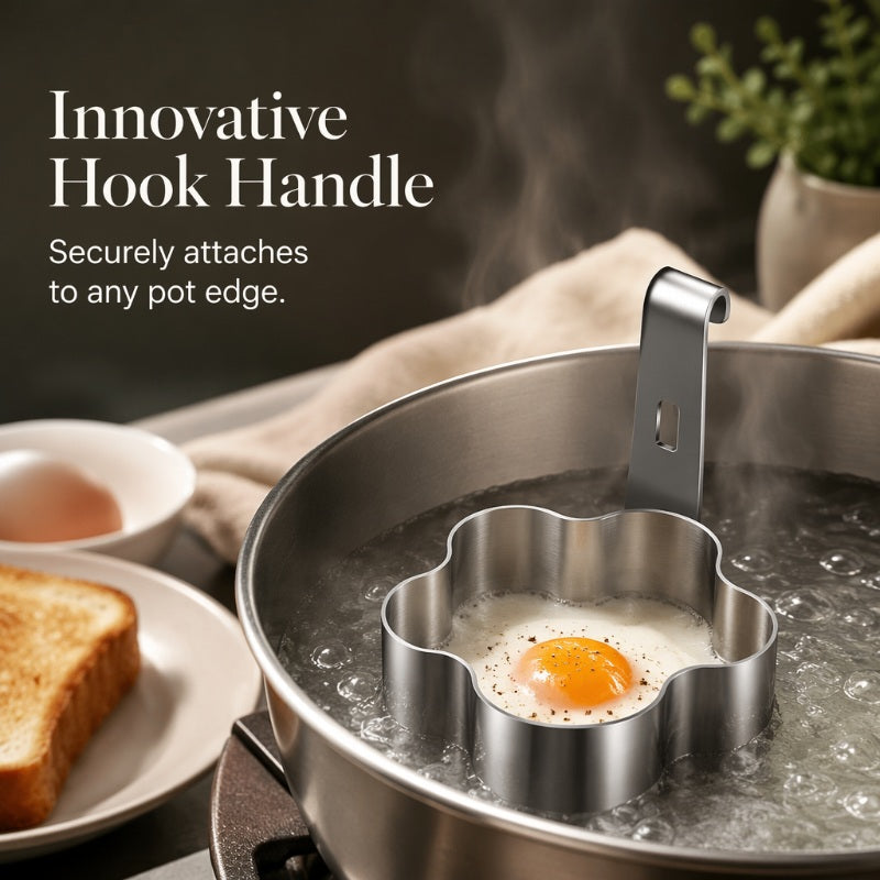 304 Stainless Steel Egg Ring Mold – Fun Shapes, Leak-Resistant Flat Base & Easy-Release