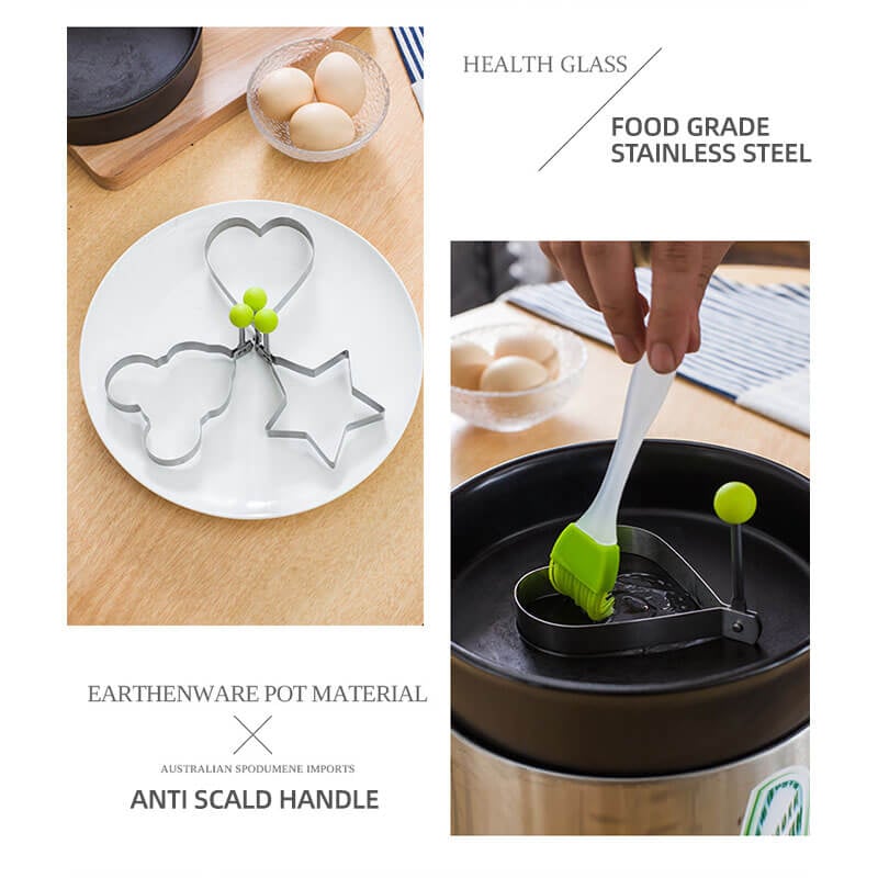 Premium Stainless Steel Egg Rings Molds – Easy Shaping for Perfect Breakfasts
