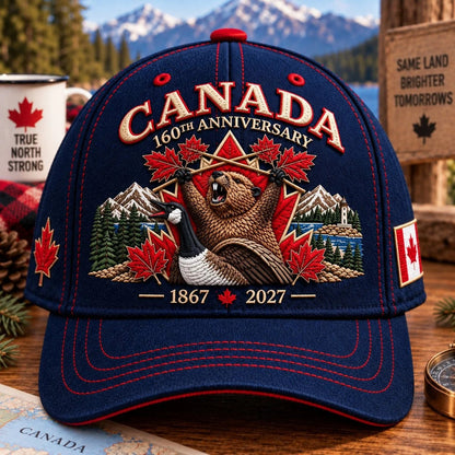 LAST DAY 50% OFF – Canada 160th Anniversary Heritage Cap | 1867–2027 Embroidered Edition