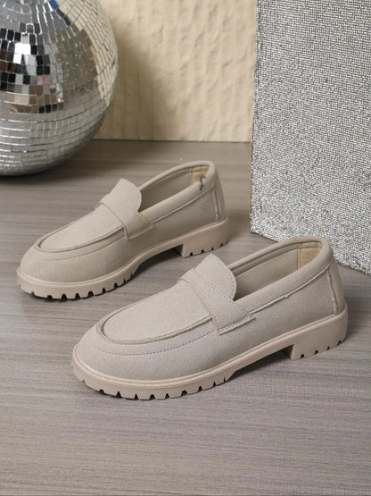 Women's Loafers – Round Toe, Slip-On, Lightweight