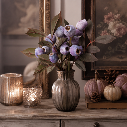 Rustic Artificial Seed Pod Bouquet – 3 Decorative Stems for Cozy Home Decor