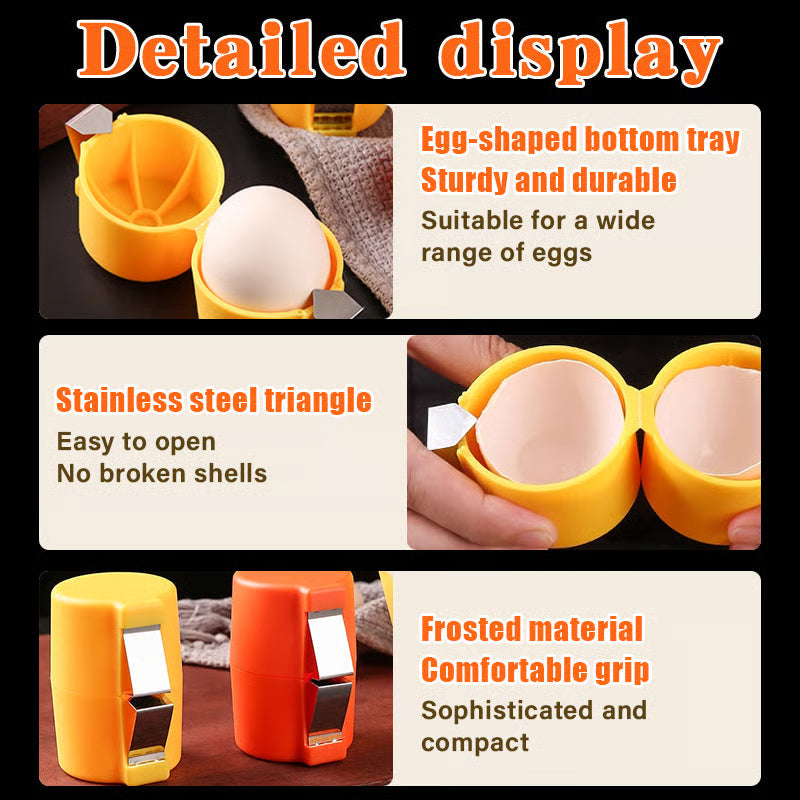 Stainless Steel Egg Opener – Crack, Cut, and Separate Eggs Easily