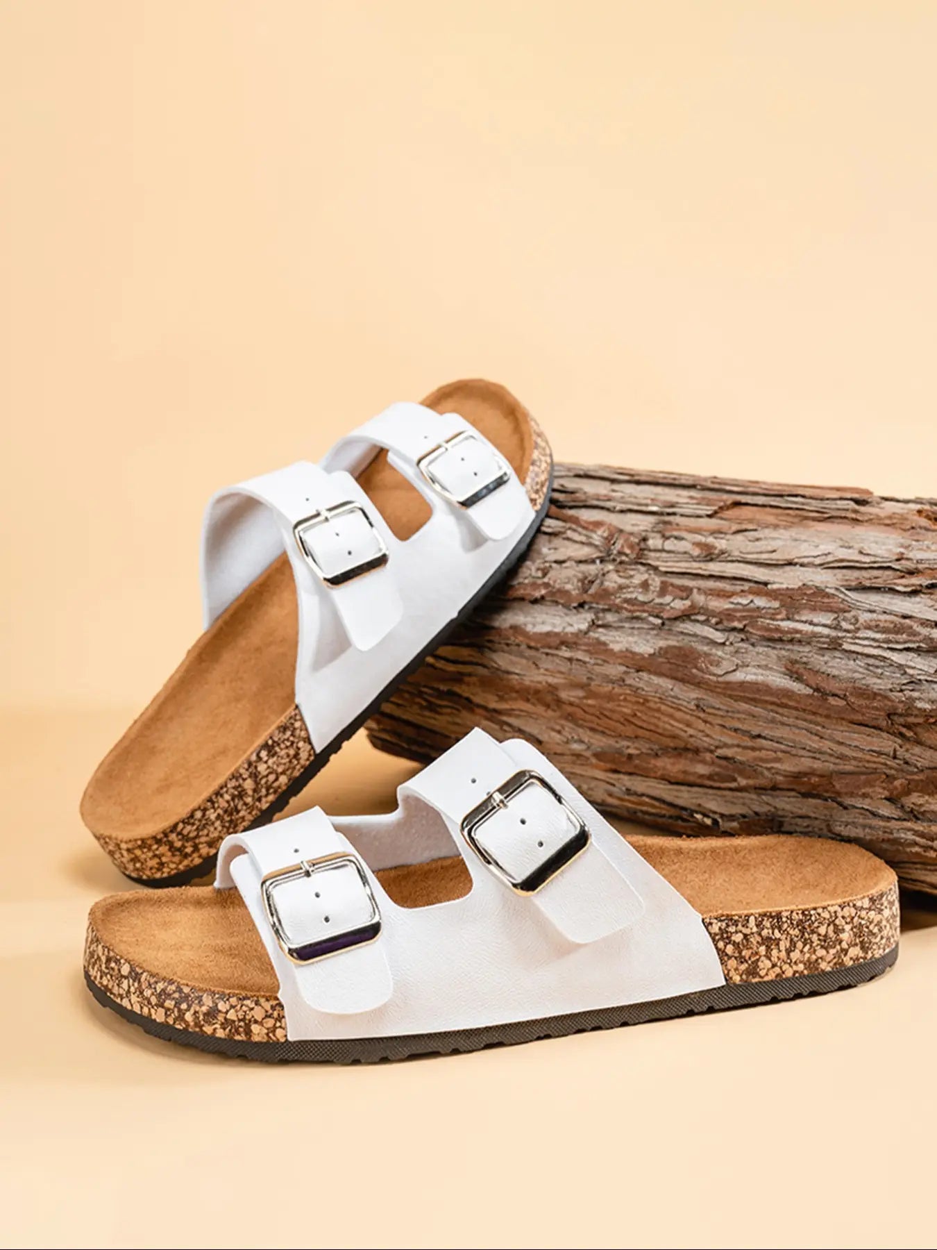 Unisex Faux Leather Sandals – Open Toe, Non-Slip, Lightweight
