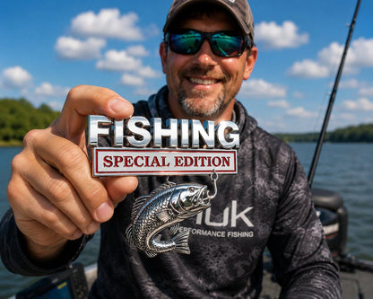 Fishing Special Edition Premium 3D Metal Vehicle Emblem Badge