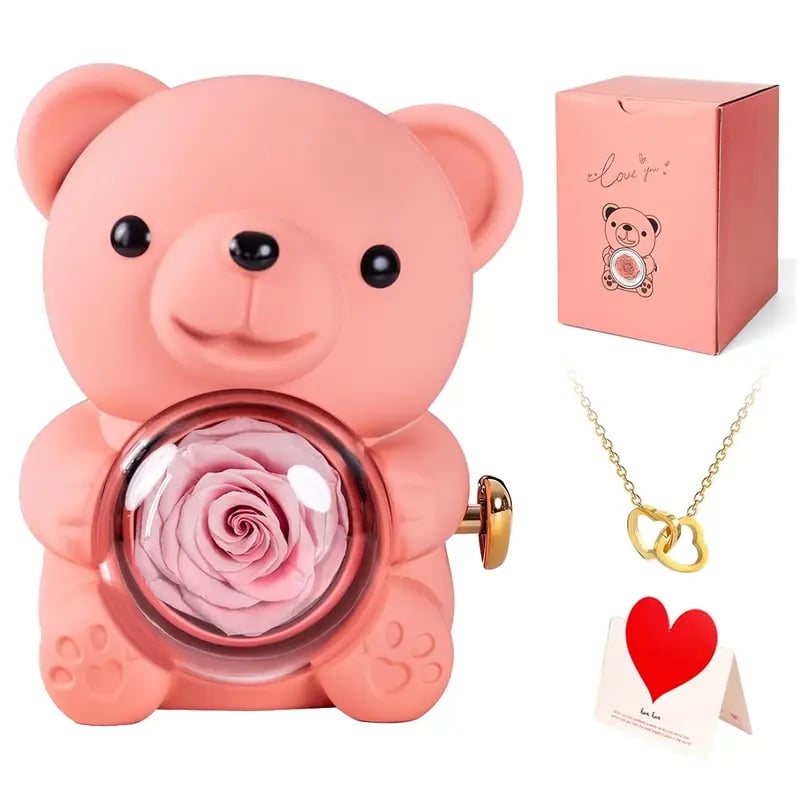 Everlasting Rose Teddy Bear - A romantic gift