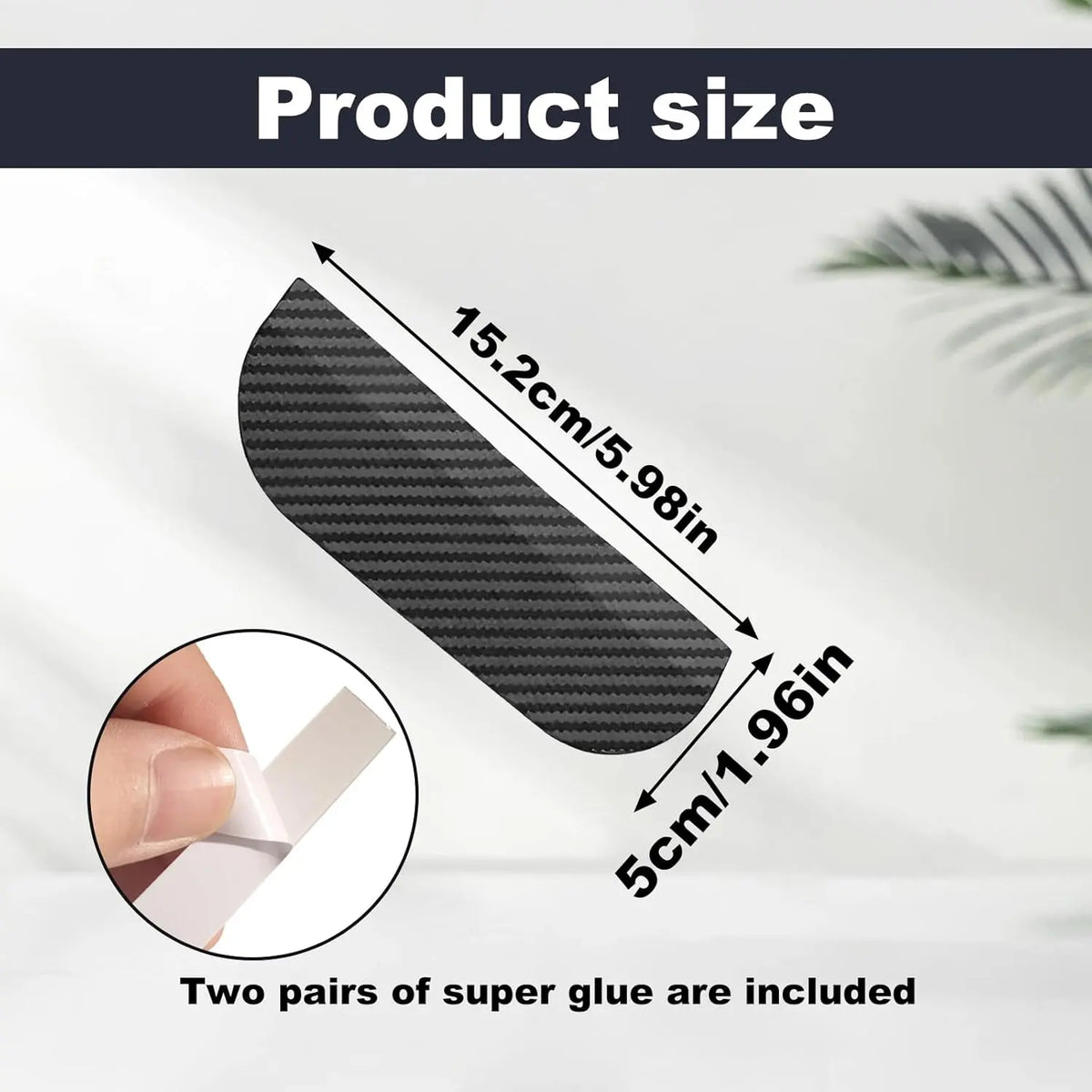 2PCS Car Side Mirror Rain Guards - Carbon Look ABS Visor Covers