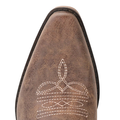 Women's Vintage Embroidered Boots – Western, Pointed Toe, Chunky Sole