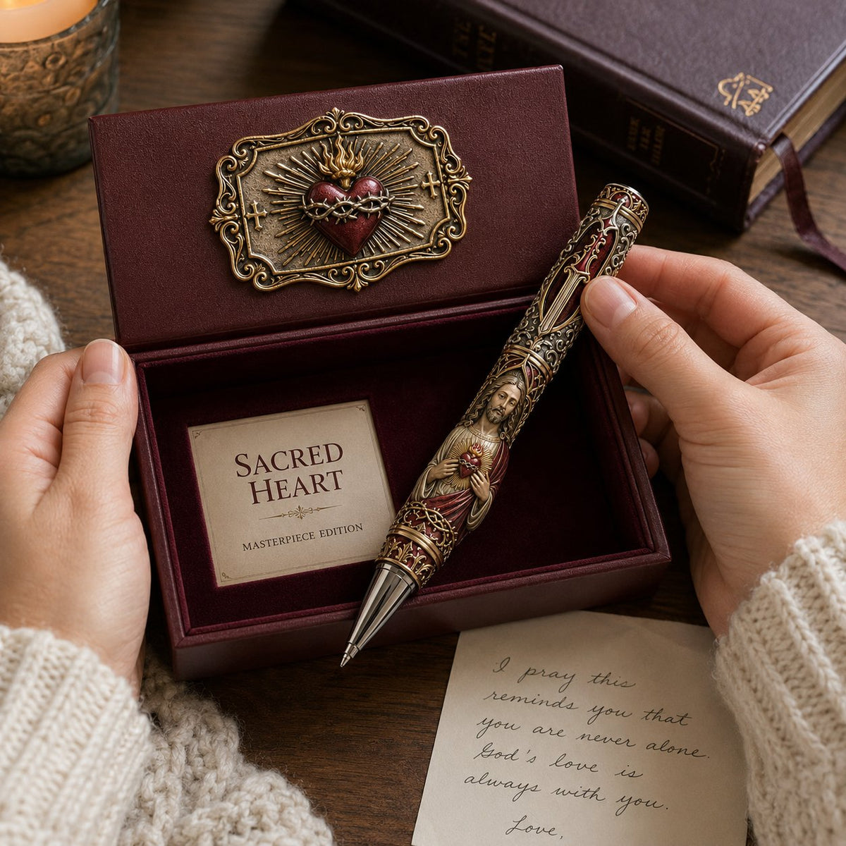 LAST DAY 49% OFF – Sacred Legacy Faith-Inspired Keepsake Pen Collection | 6 Devotional Designs for Prayer Journaling, Bible Study & Meaningful Christian Gifts