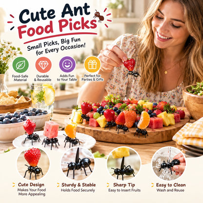 Ant-Shaped Snack & Fruit Picks – Turn Every Bite Into a Playful Table Display