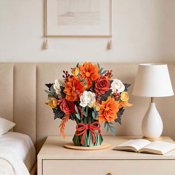 Forever-Blooming 3D Flower Pop-Up Card– Personalized Love Message & Everlasting Bloom
