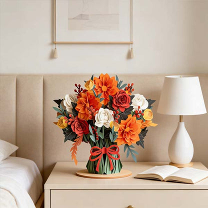 Forever-Blooming 3D Flower Pop-Up Card– Personalized Love Message & Everlasting Bloom