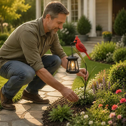 Cardinal Solar Light—A Beautiful Garden Light That Feels Full of Life