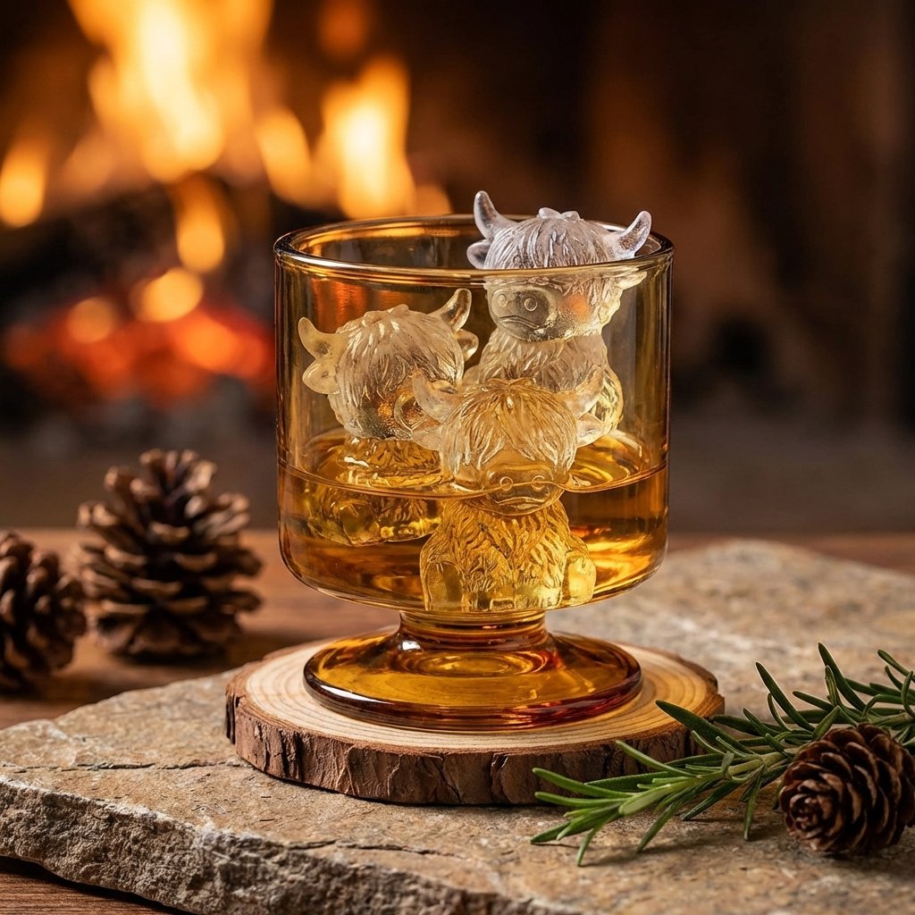 Mini Highland Cow/Rabbit Ice Cube Mold – Cute 3D Ice for Drinks, Parties & Gifts