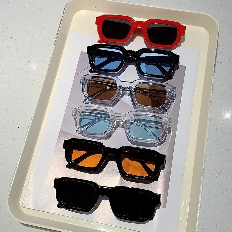 6 - Pack Vintage Rectangle Frame Sunglasses for Men & Women with UV400 Protection